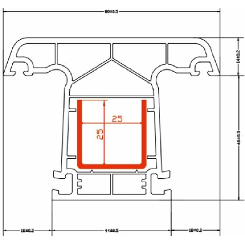 Megaline 60mm Orta Kayıt Profili 4 Odacıklı - C01 Beyaz